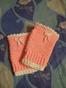 Pink Crochet Wrist Warmers 🩷✨