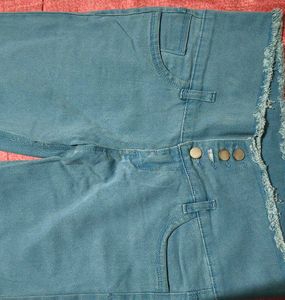 Blue High-Waisted Jeans