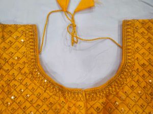 Yellow Embroidered Blouse