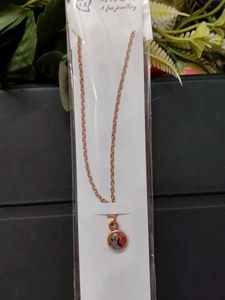 Radha Krishna Photo Pendants - Silver &amp;  Rose Gold