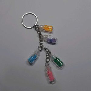 Glitter Bottle Charm Keychain