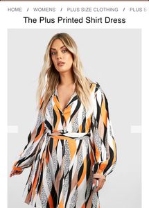 Printed Shirt Dress