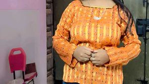 Orange Printed Tunic