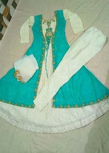 Anarkali Gown With Pant & Dupatta