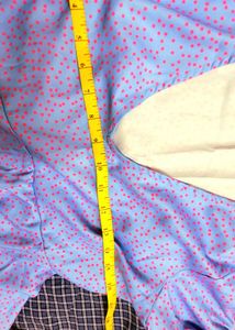 Stylish Blue Ruched Sleeve Top