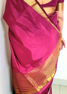 Elegant Magenta Silk Saree