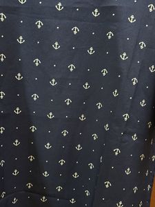 Women Top - Navy Blue Anchor Print