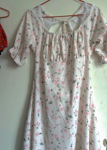 Floral Open Back Dress