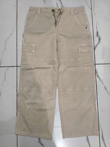 Beige Cargo Pants