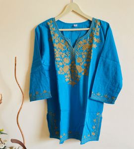 Embroidered Blue Kurta