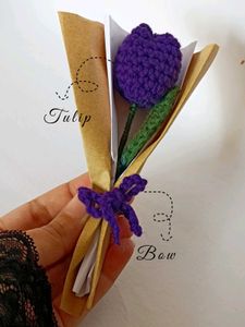 Single Tulip Crochet Bouquet