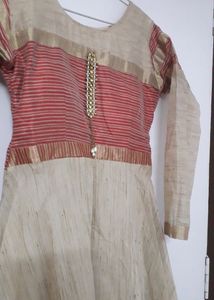 Off Whiet And Red Gown