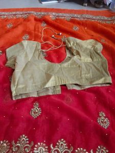 Elegant Red &amp; Orange Saree