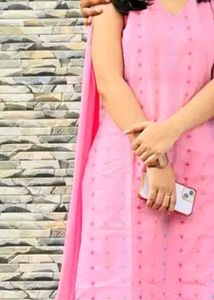Anouk Pure Cotton Kurta With Trouser &amp; Dupatta