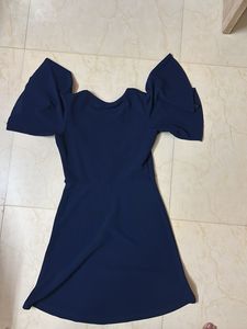 Navy Blue Fit &amp; Flare Dress