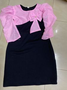 Black Pink Partywear Dress (8-9)