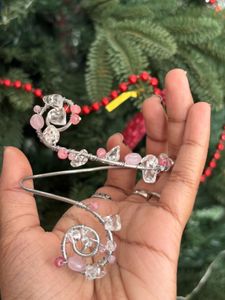 rose quartz and pink onyx arm cuff