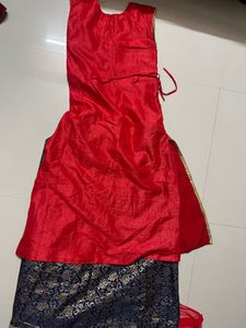 Red &amp; Blue Lehenga Choli