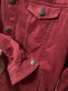 Maroon Demin Jacket