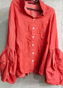 Shirt With Half Baloon Sleeves