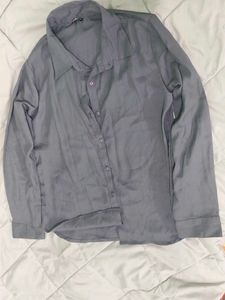 Style Quotient Women Solid Slate Grey Satin Tie Up