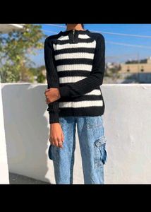 Striped Knit Sweater