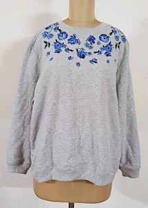 Macy's Karen scott blue Floral print sweatshirt