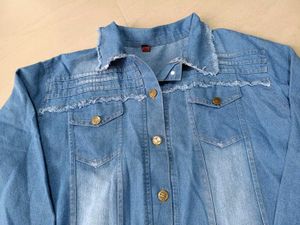 Stylish Denim Jacket, 4XL Size