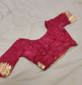 Red Blouse With Golden Border ❤💛