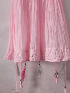 Pink Sequin Embellished Mini Shararat Set