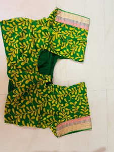 Beautiful Peacock Green Col Blouse