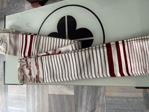 Elegant Cream And Mahroon Curtain