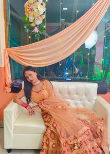 Elegant Orange Lehenga Choli Set