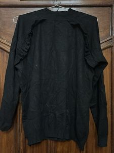 Ruffle Trim Knit Top