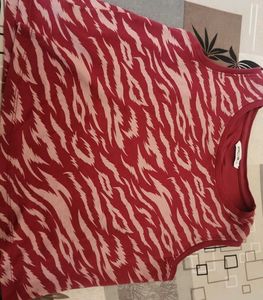 Red Animal Print Tank