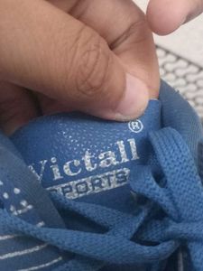 Blue Striped Football Studs