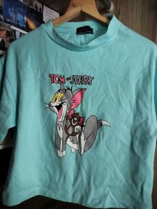 Tom &amp; Jerry Cropped Tee