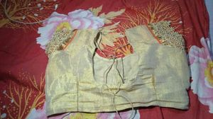 Wedding Wear Pretty Saree With Stitched Blouse