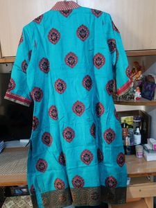 Silk Kurta Having Embroidery On It