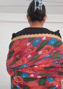 Floral Dupatta with Gold Lace