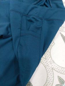Blue Maroon Green  High-Waisted Leggings