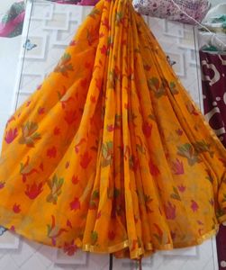 Elegant Yellow Saree