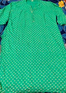 Sea Green Printed Kurta