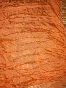 Orange Saree With Beautiful Tassel