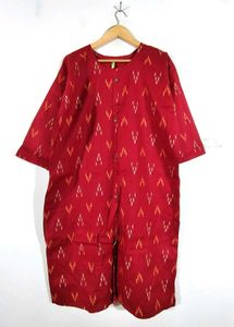 Red Printed Kurta (Women's)
