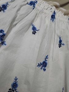 Max Fashion White Floral Off Shoulder Top