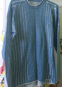 Woolen Bluish Grey Full Sleeve Sweater