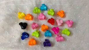 Colorful Bow Shaped Hair Claws (22 pieces)