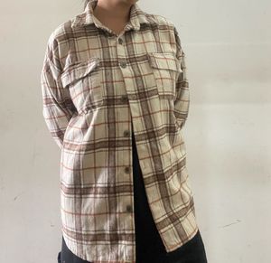 🌈Oversized Check Flannel Shirt 🩷