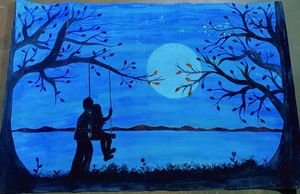 A Chart paper Painting For Decoration